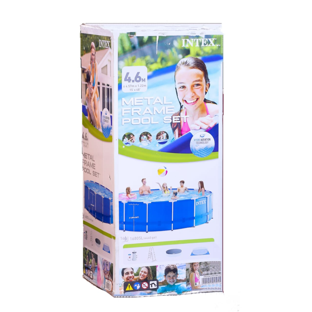 INTEX Metal Frame Pool Set Round 15 ft x 48" / 4.57m x 1.22m