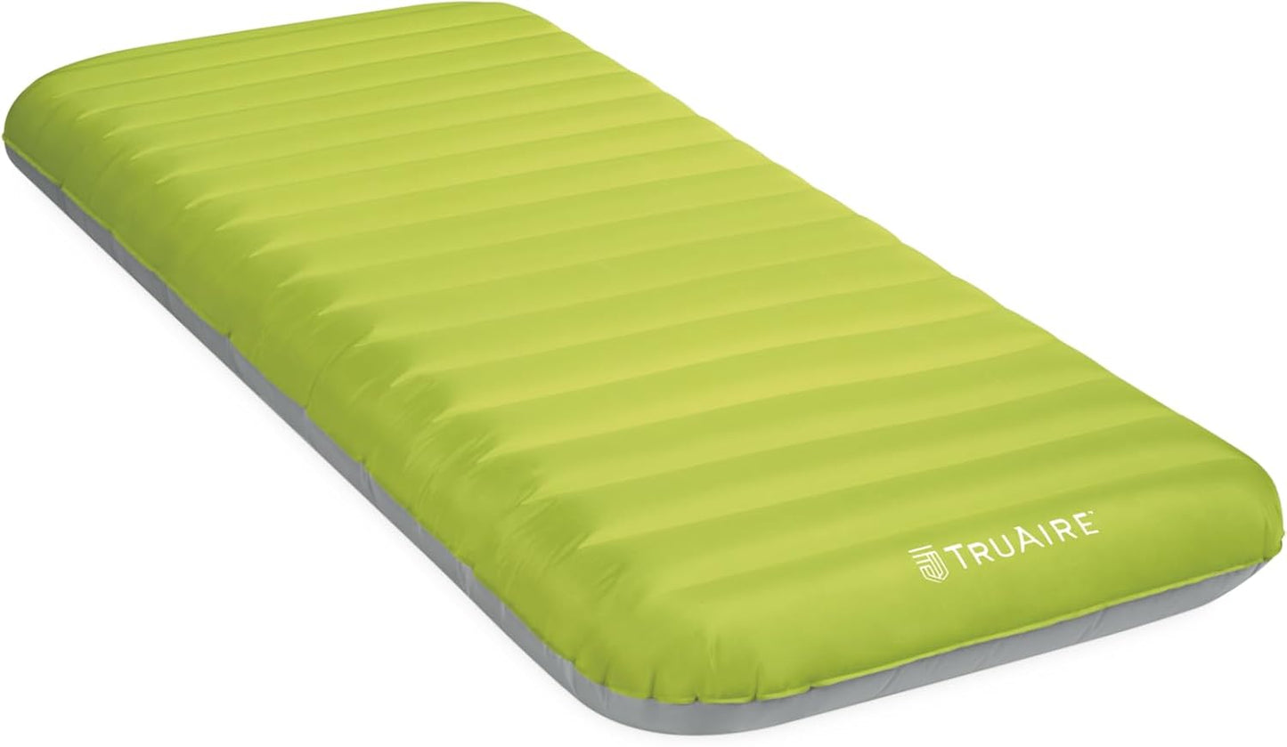 Intex TruAire TPU Luxury Camping Mattress: Fiber-Tech Technology – Puncture-Resistant Laminate – QuickFill USB Air Pump Included – Lightweight Carry Bag Included – 8.5in Mattress Height