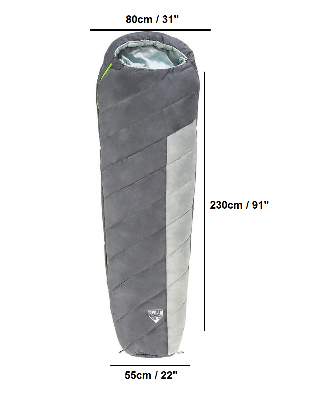 BESTWAY HIBERHIDE 0 SLEEPING BAG 80cm x230cm (31" X 91")