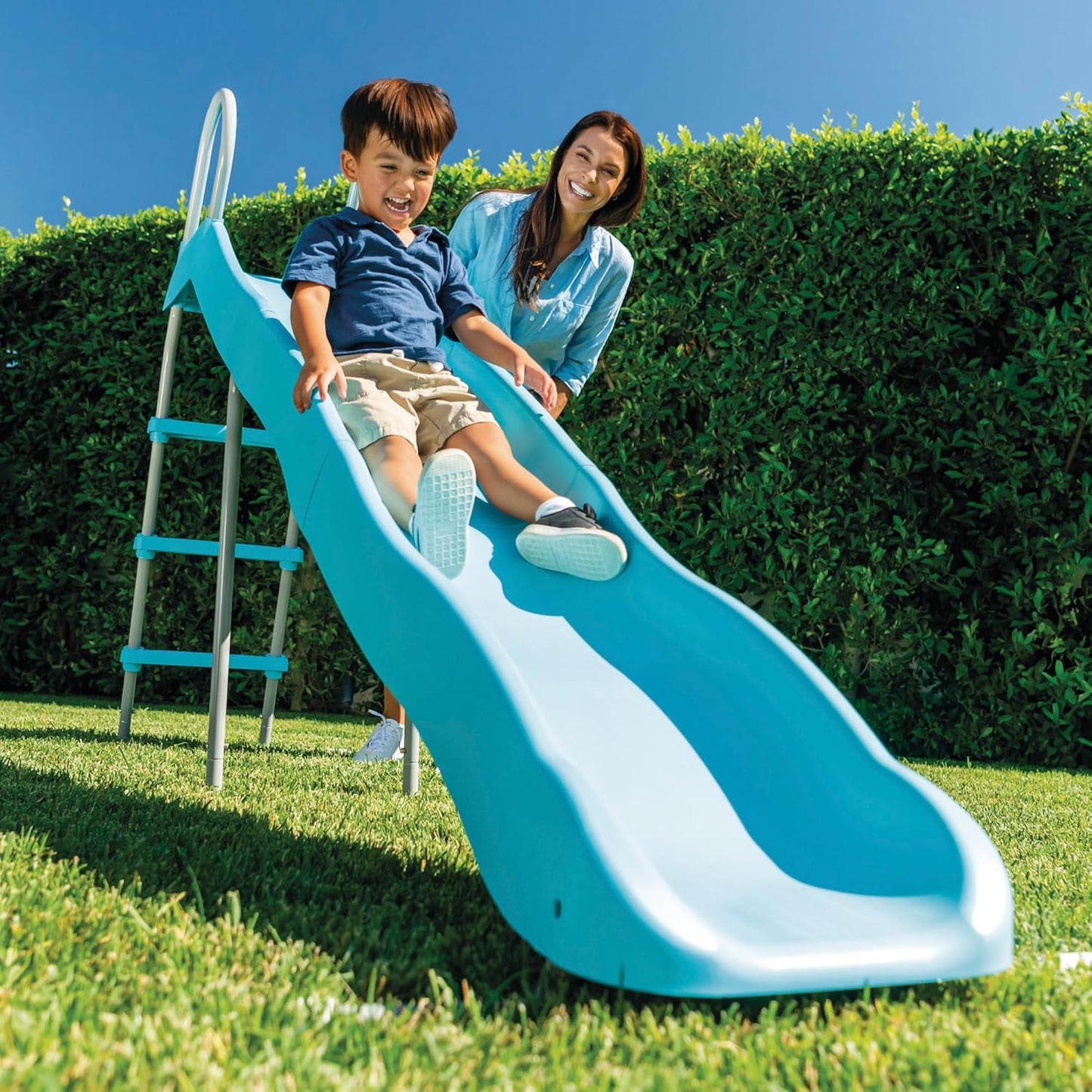 Intex 44107 – Children's Garden Slide Steel and Plastic, Blue, 251 x 84 x 147 cm