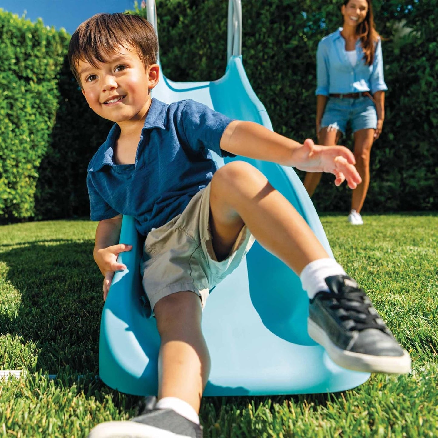 Intex 44106 – Children's Garden Slide Steel and Plastic, Blue, 196 x 84 x 119 cm