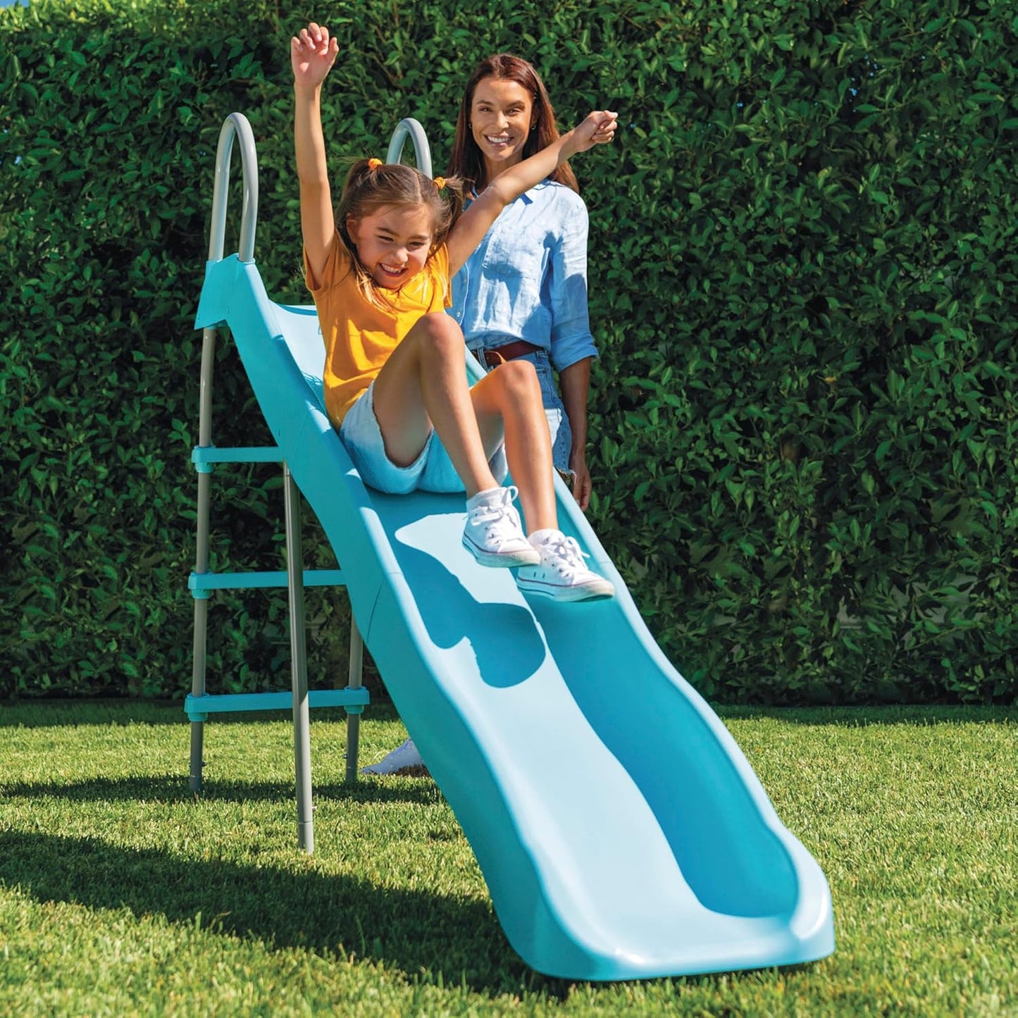 Intex 44107 – Children's Garden Slide Steel and Plastic, Blue, 251 x 84 x 147 cm