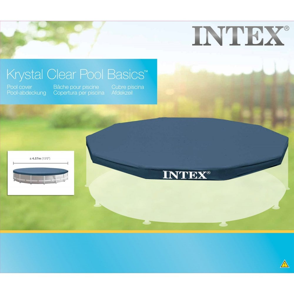 Intex Round Pool Cover 15ft Navy Blue