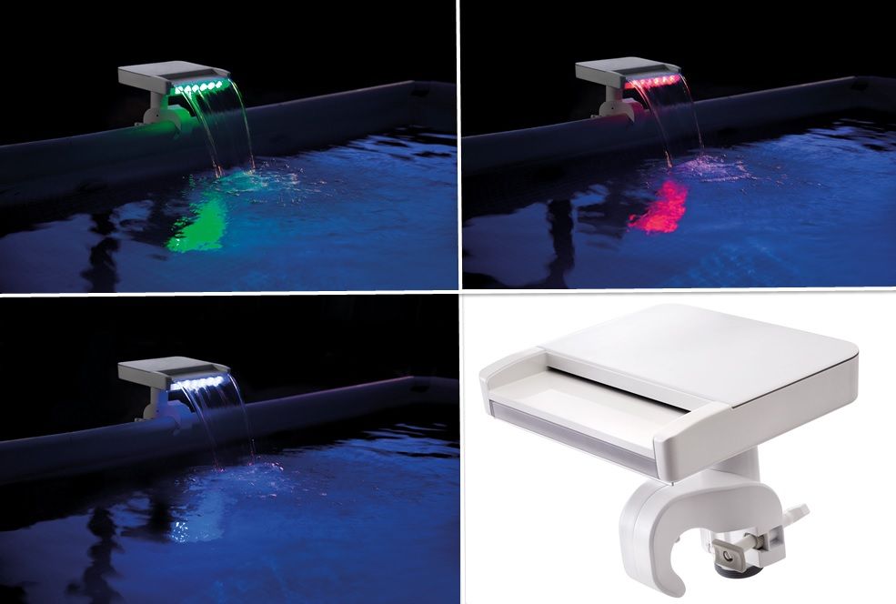 INTEX Multi-Color LED Waterfall Cascade 3 Bright Color Red, Blue, Green