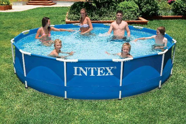 NTEX 12ft X 30 in Round Metal Frame Pool ( 366 cm X I76 cm )
