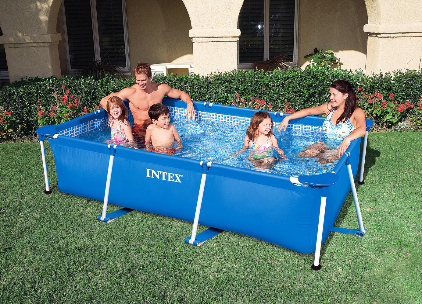 INTEX Small Frame Rectangular Pool ( 8.5ft x 5.2ft x 2.1ft )
