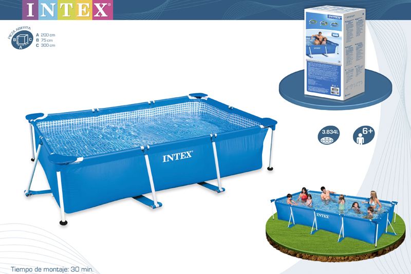 INTEX Small Frame Rectangular Pool ( 9'9" X 6'6" X 29.5" )