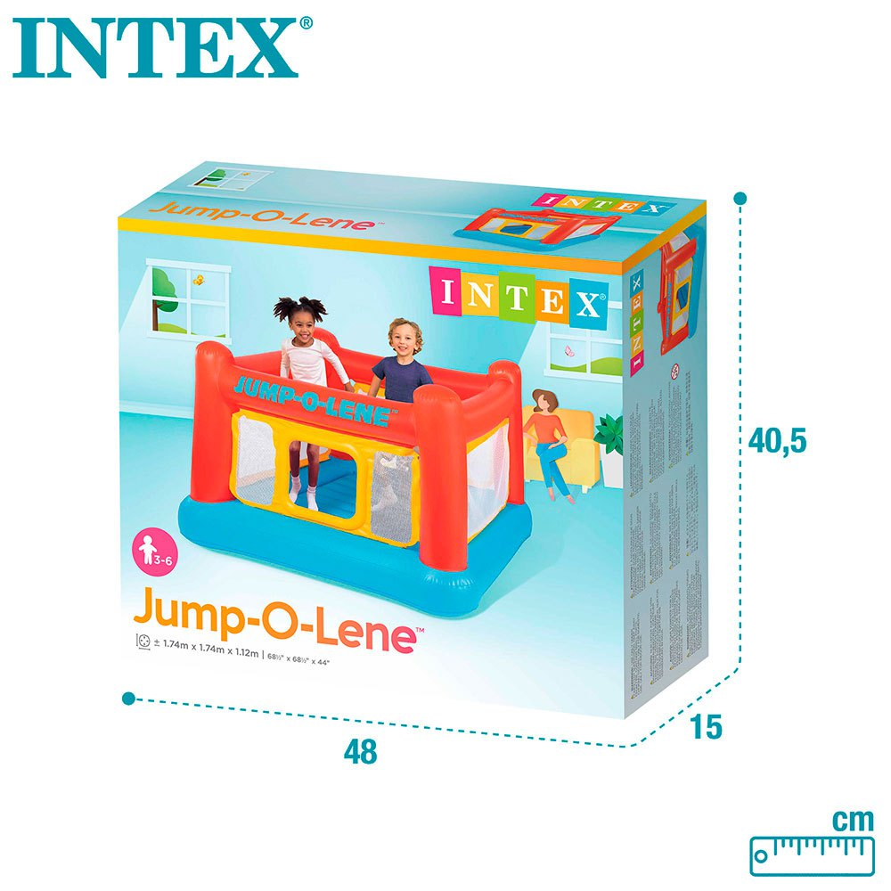 INTEX Jump-O-Lene ™ Trampolin Playhouse ( 68" X 68" X 44" ) With Free Balls 25pcs