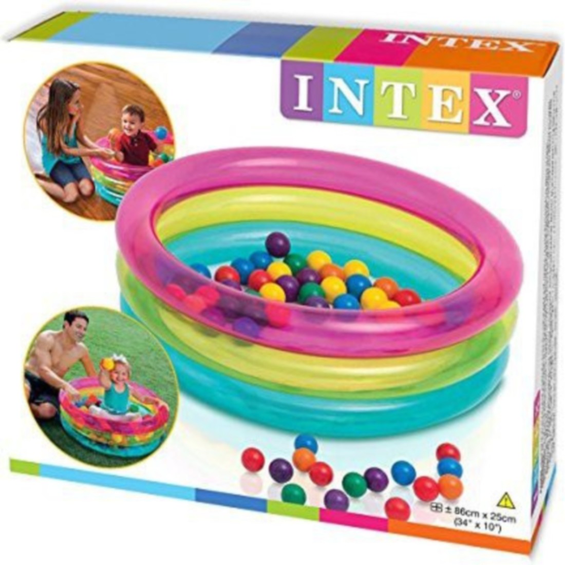INTEX Classic 3 Ring Inflatable Baby Ball ( 34'' x 10'' )