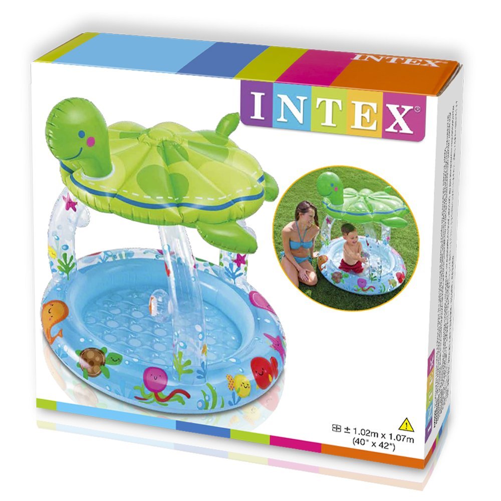 INTEX (40" x 42") Sea Turtle Shade Baby Pool 1.3 Yrs