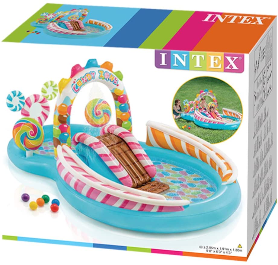 Intex Candy Zone Play Centre Pool 9'8"X6'3"X4'3" With 6 Balls