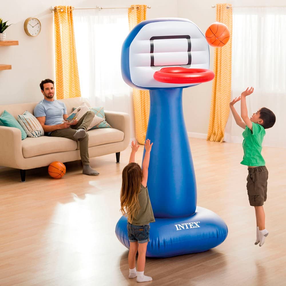 INTEX Shooting Hoops Game Set ( 41"x38"x82" ) Inflatable Basket Ball Play For Children
