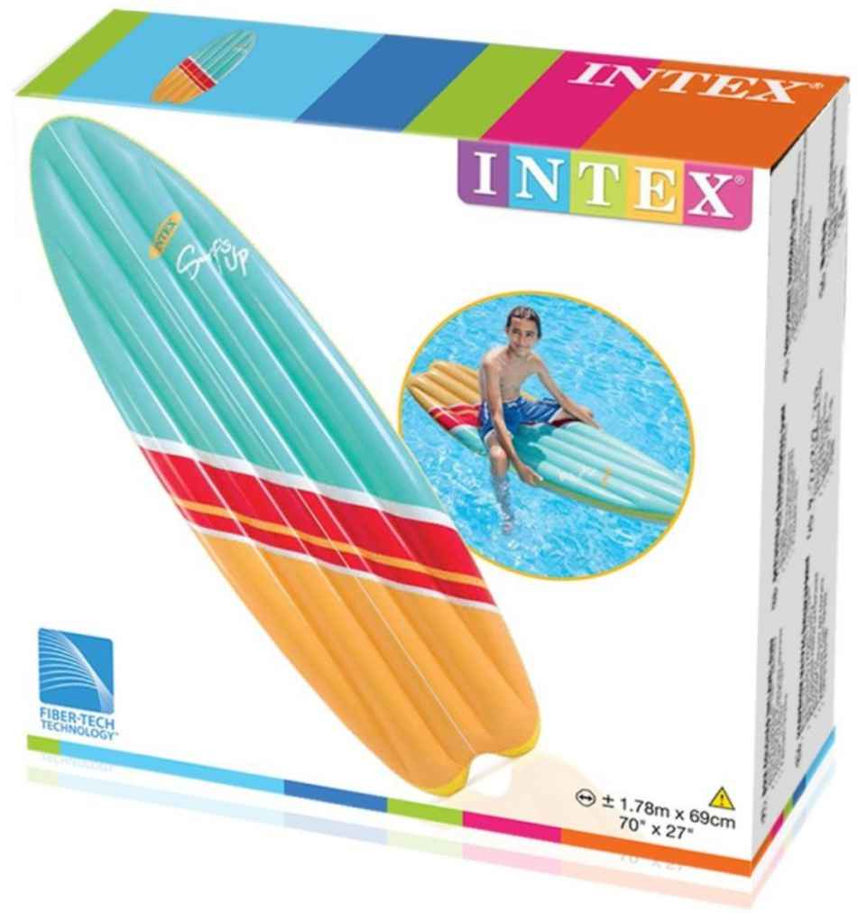 INTEX Surf's Up Inflatable Mats with Fiber-Tech Technology ( 70" x 27" )