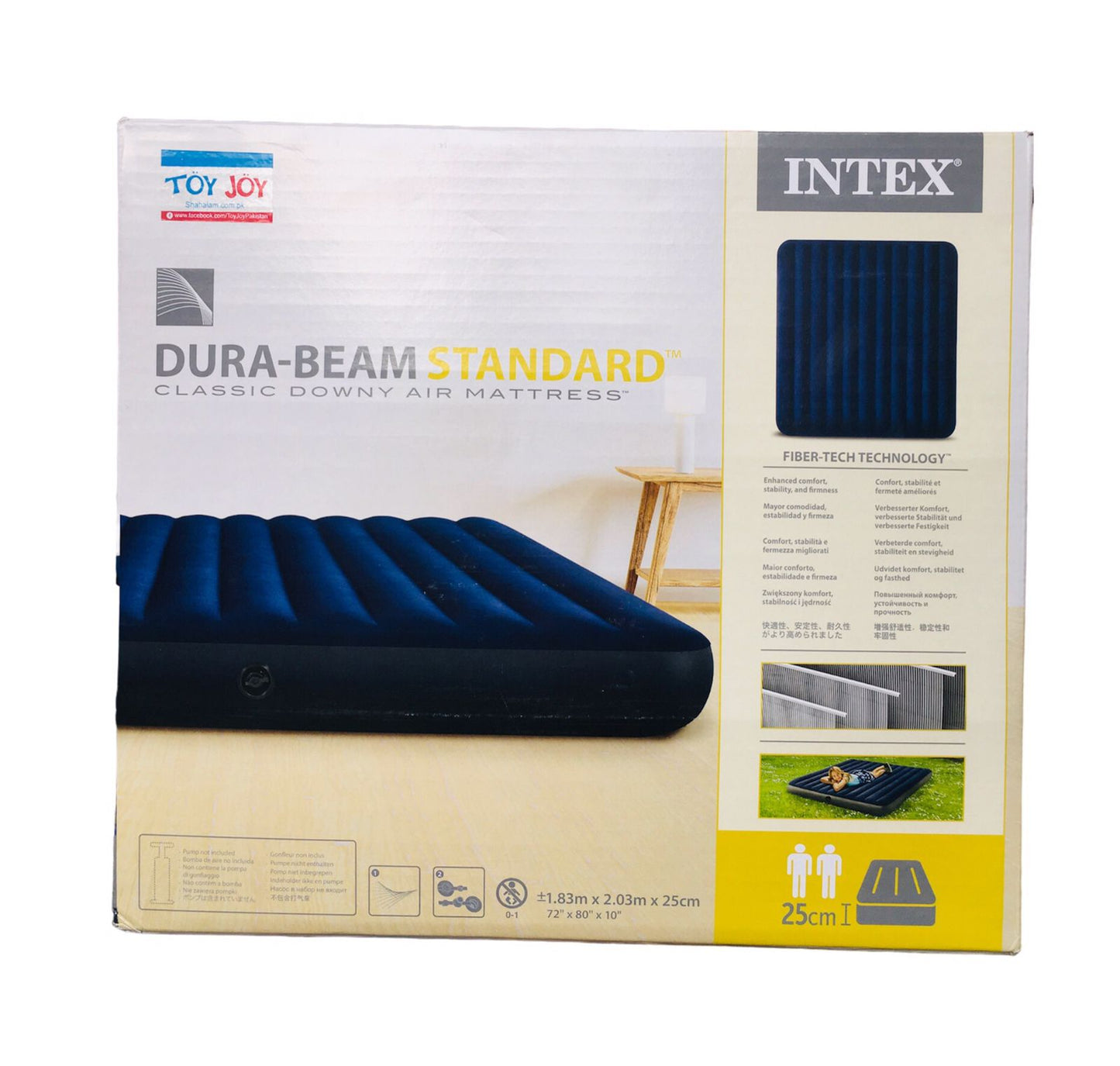 INTEX Air Bed ( 72"x80"x10" ) Classic Downy King Size Dura Beam Standard With Fiber-Tech™️Technology