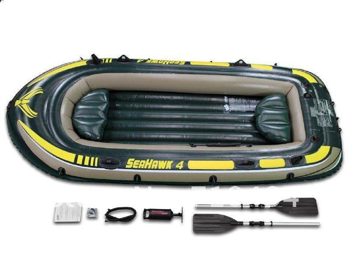 INTEX Seahawk 4 Boat Set With Oars And Pump 4 Person ( 138'' x 57'' x 19'')