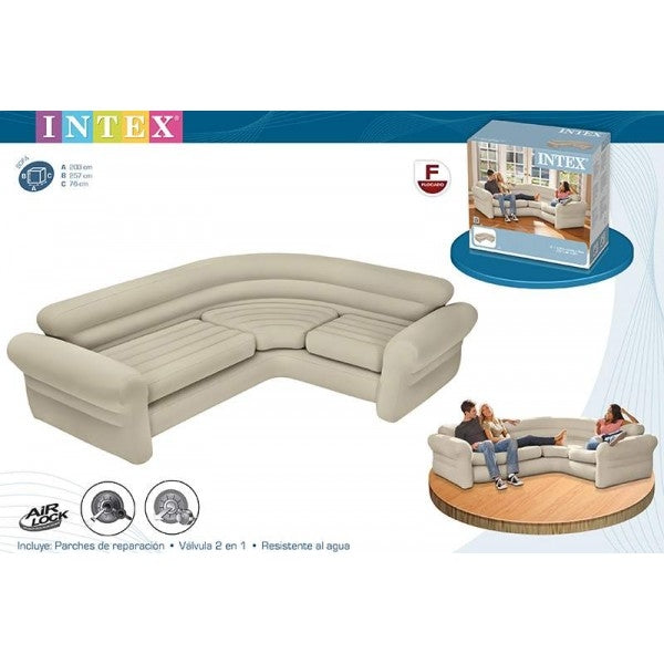 INTEX Comfortable Corner Sofa ( 101'' x 80'' x 30'' )