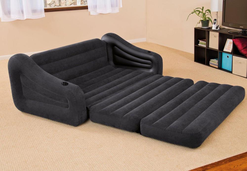 INTEX Pull-Out Sofa Double Seat & King Size Bed Mattress 76"W x 87"L x 28"H