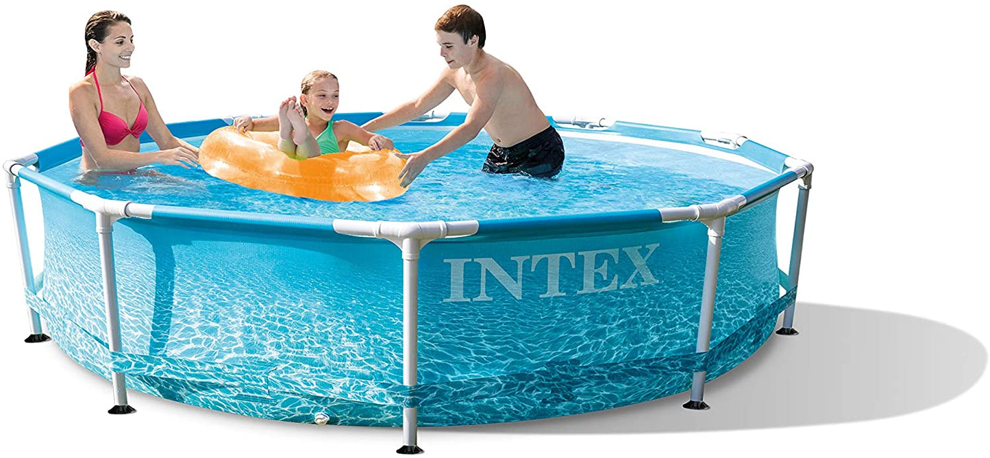 INTEX 10ft x 30" Metal Frame Pool Beachside