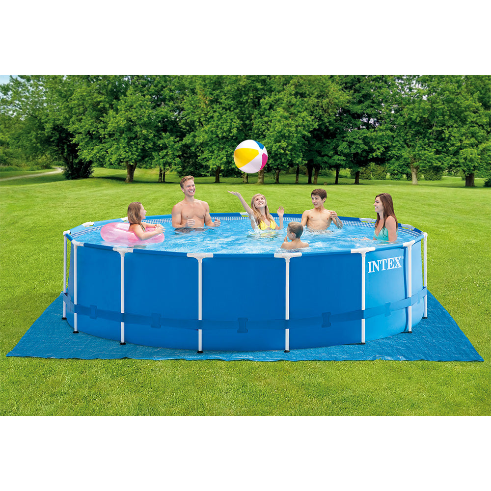 INTEX Metal Frame Pool Set Round 15 ft x 48" / 4.57m x 1.22m