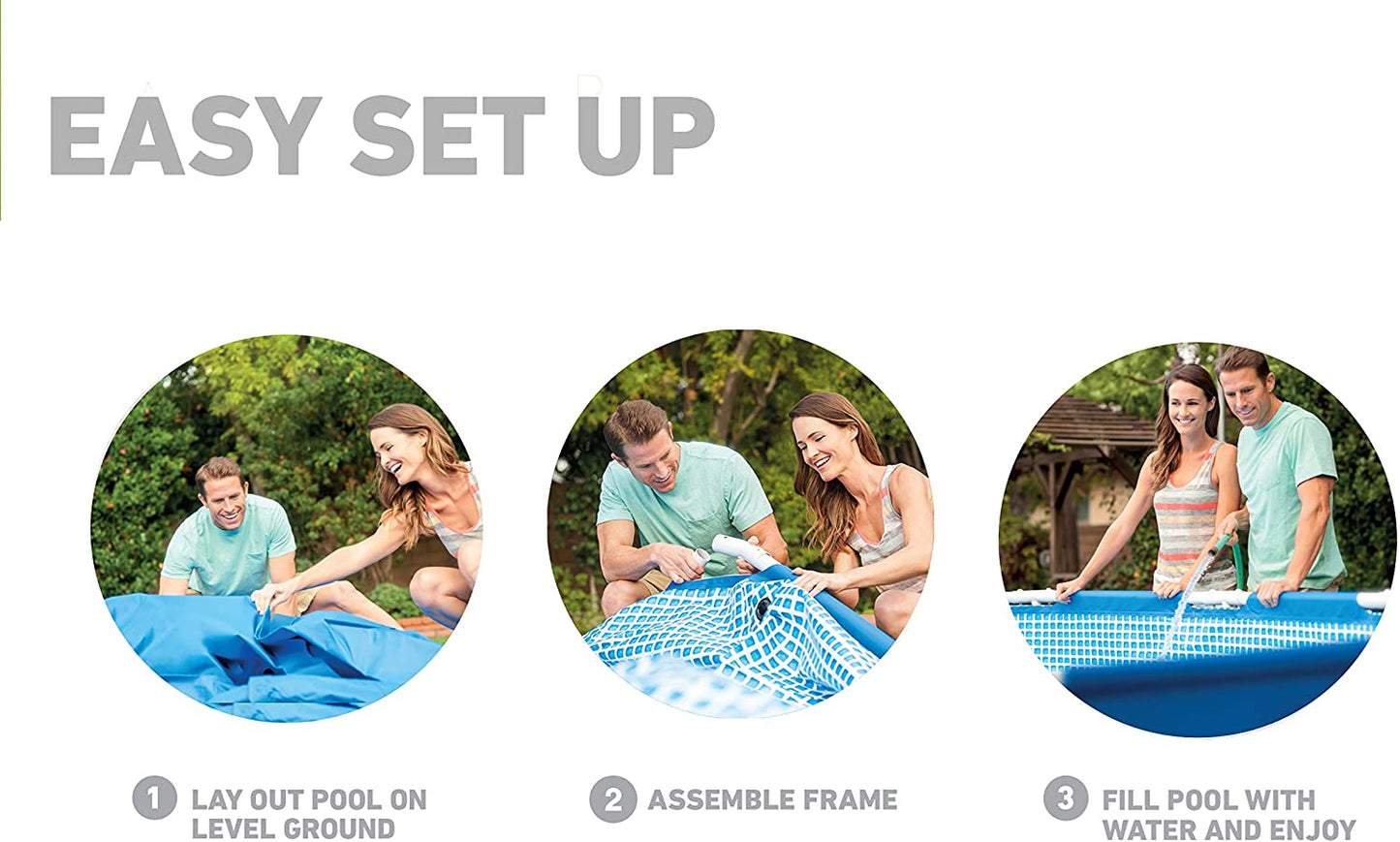 INTEX Metal Frame Pool Set Round 15 ft x 48" / 4.57m x 1.22m