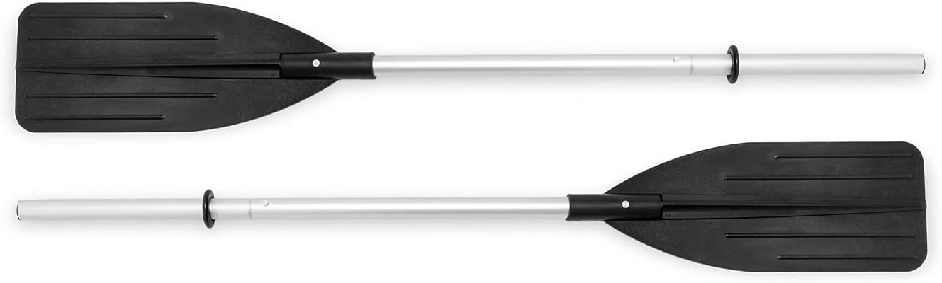 Intex 68370EP Challenger 3 Inflatable Boat Set: Includes Deluxe 48in Boat Oars and High-Output Pump – Triple Air Chambers – Welded Oar Locks – 3-Person – 660lb Weight Capacity