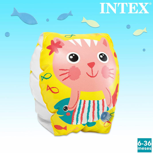 Intex Happy Kitten Arm Bands - Splish-Splash Fun for Little Ones (6-36 Months)