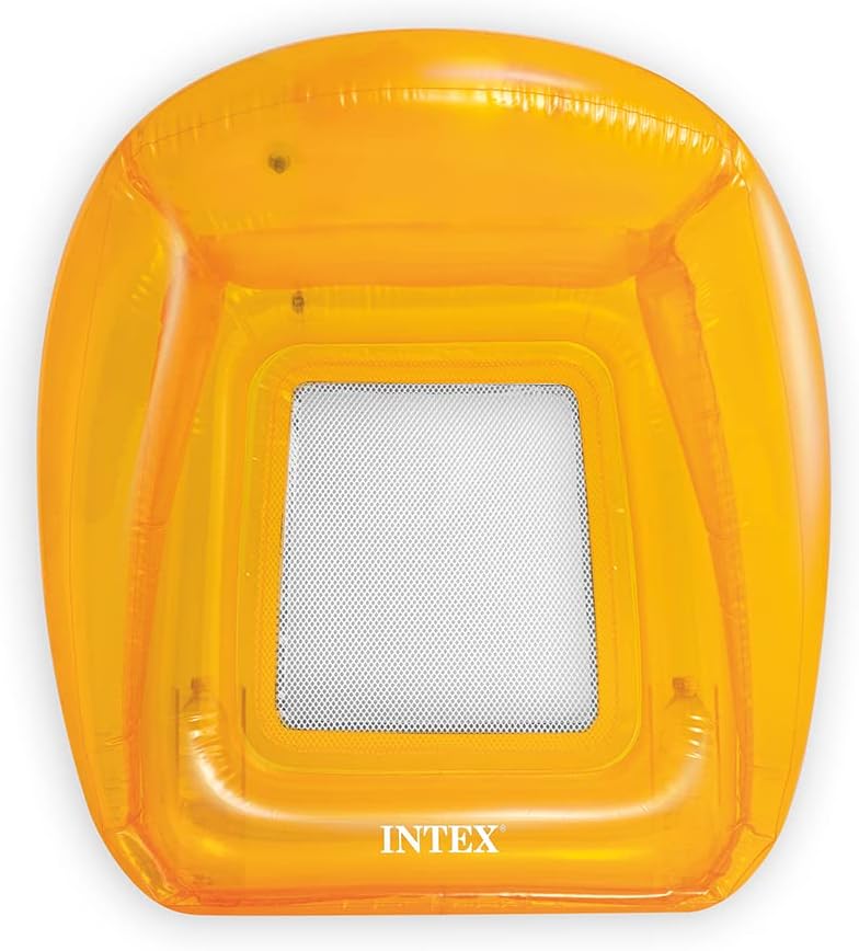 Intex Transparent Lounges, Transparent Green, Orange and Pink Colours, Uninflated Size: 104 cm x 102 cm (56802NP)