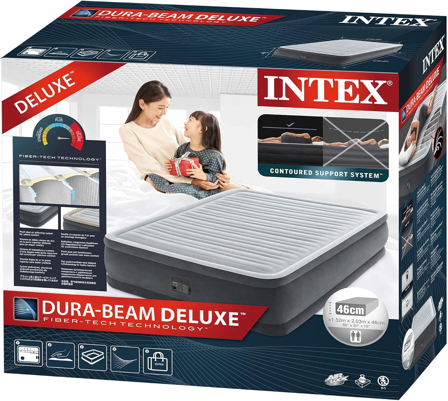 Intex - 64414NP - Comfort Plush Elevated Extra Bed - Electric 2 Pers