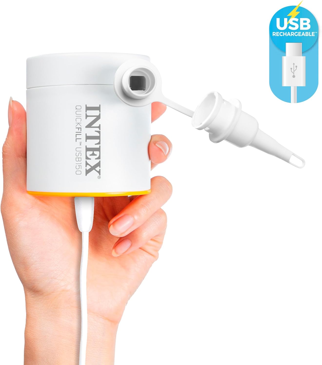 Intex Quickfill USB150 Air Pump, Size: 8cm x 7cm x 7cm (66616)