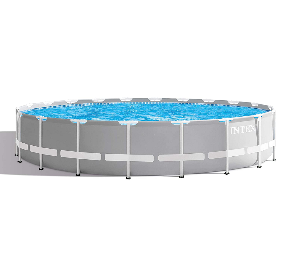 Intex ( 20' x 52" ) Prism Frame Round Metal Frame Pool With Filter Pump, Ladder, Ground Cloth & Pool Cover
