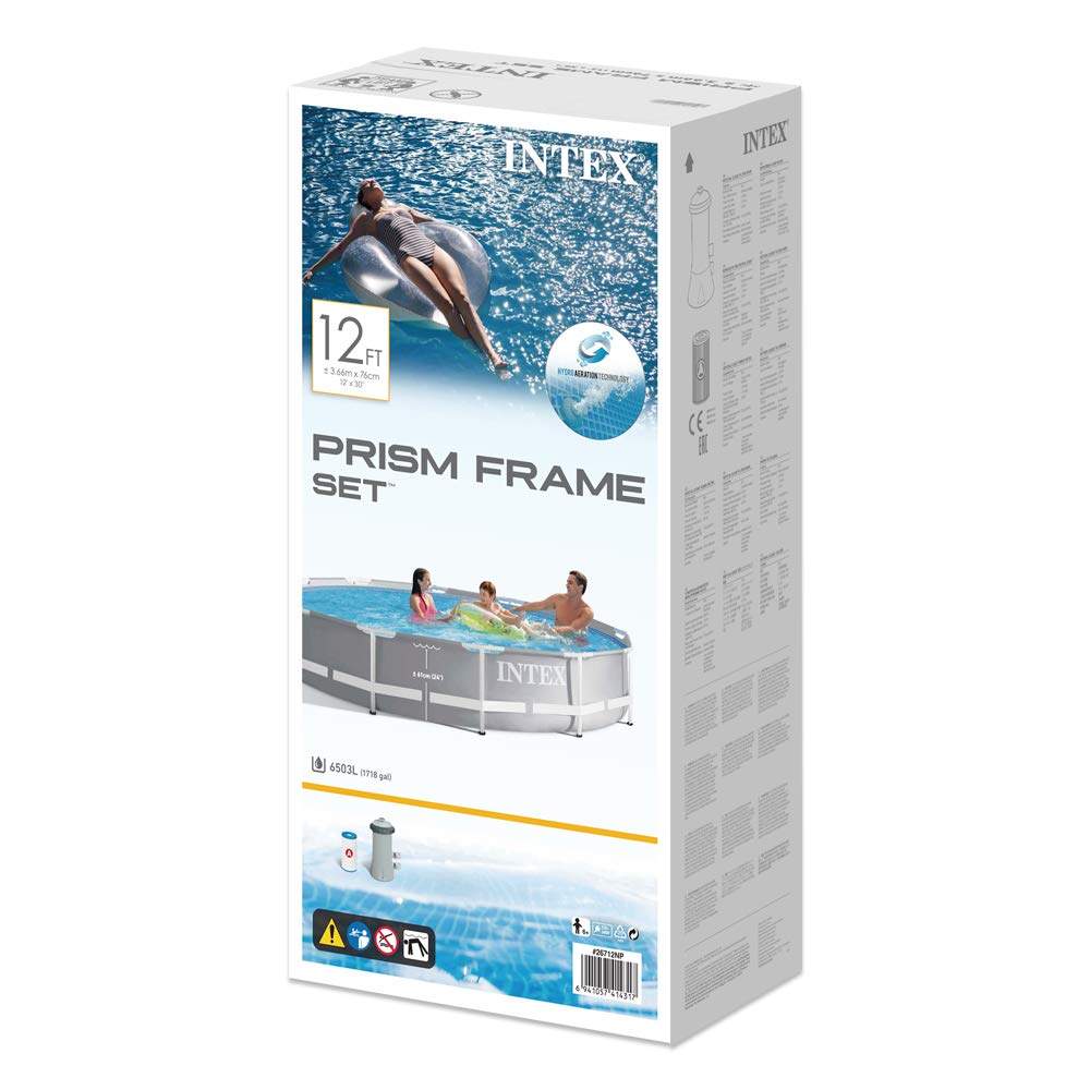 INTEX ( 12' x 30" ) Prism Frame Pool With Water Filter Pump Type "A"