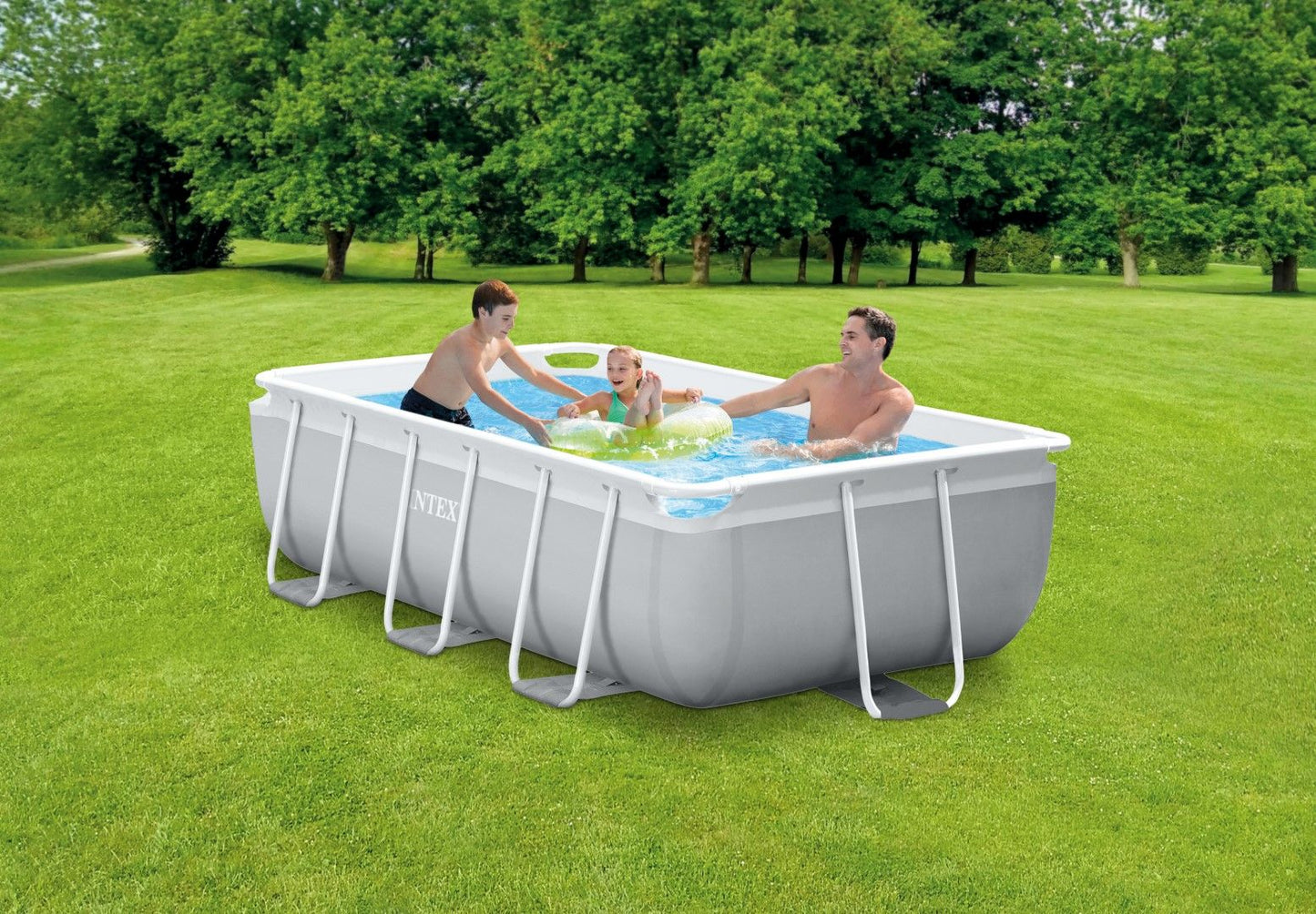 Intex Prism Frame Rectangular Swimming Pool( 9'9" x 5'9" x 31.5" ) With Filter Pump