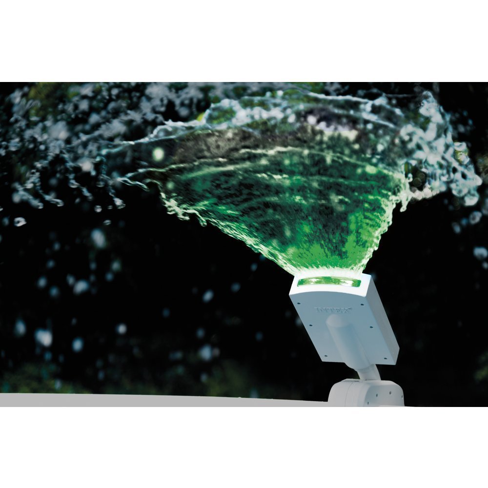 INTEX Multi-Color Led Pool Sprayer 4 Bright Color White, Red, Blue and Green Hydroelectric Power