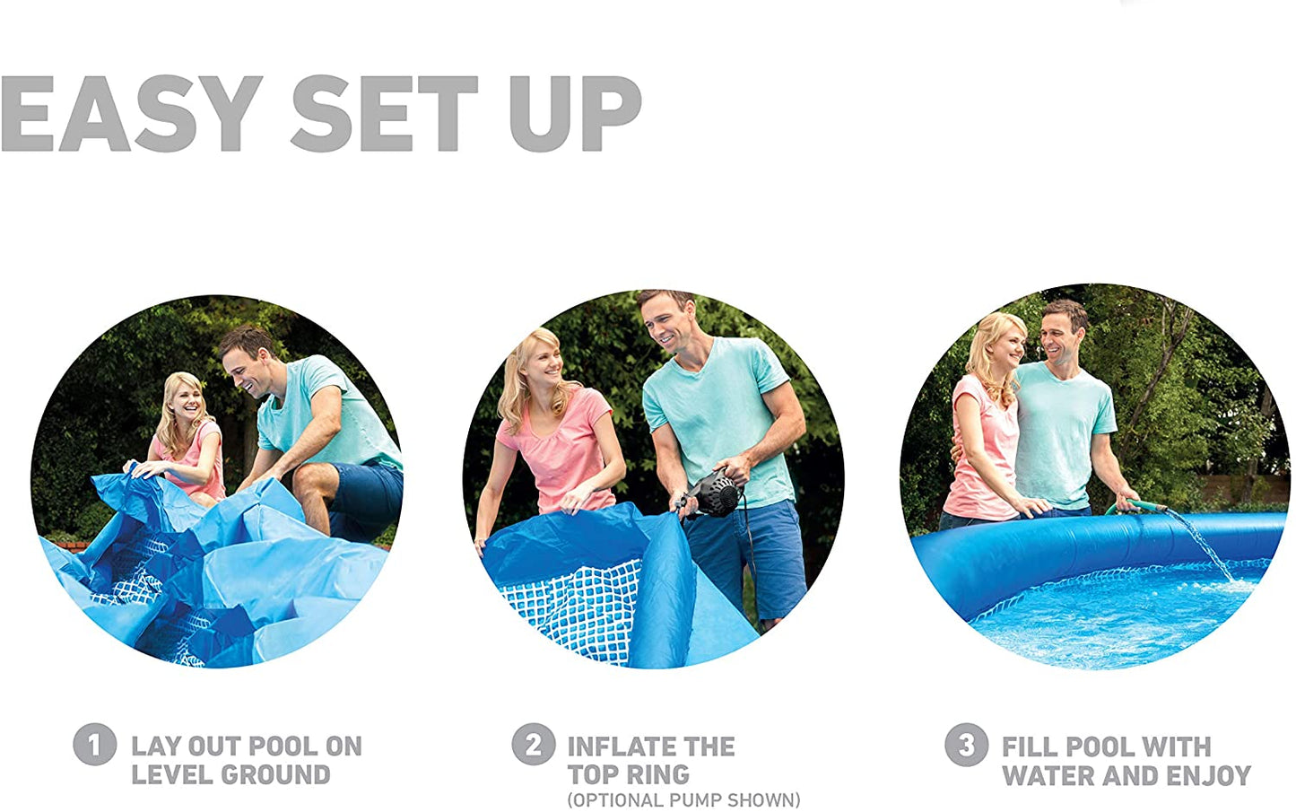 INTEX 10ft x 24" Easy Set Pool With Filter Pump Type "H"