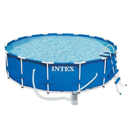 Pool ( 4.57 cm X 1.22 cm ) INTEX 15ft X 48" in Round Metal Frame