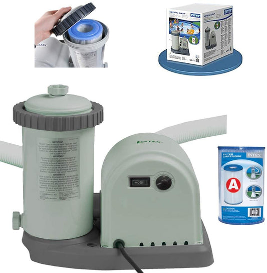 INTEX Krystal Clear Cartridge Filter Pump 1500 GPH 220 - 240 V