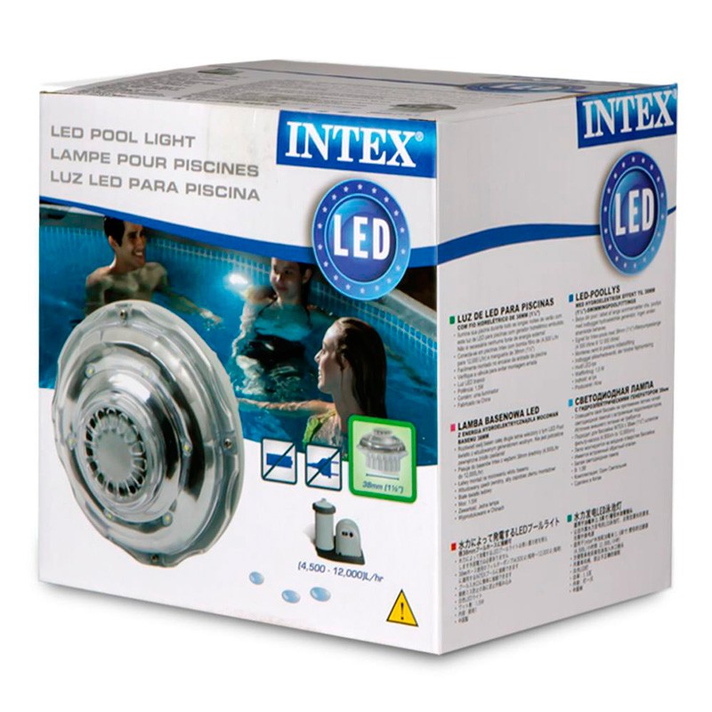Led Pool Light with Hydroelectric Power for 1.5" (38mm) pool Fitting