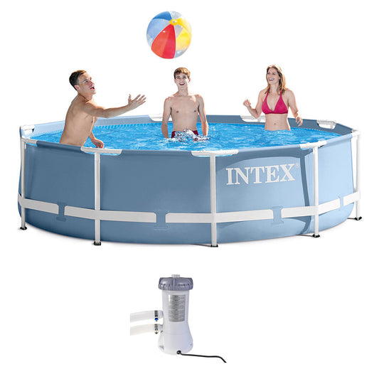 INTEX ( 12' x 30" ) Prism Frame Pool With Water Filter Pump Type "A"