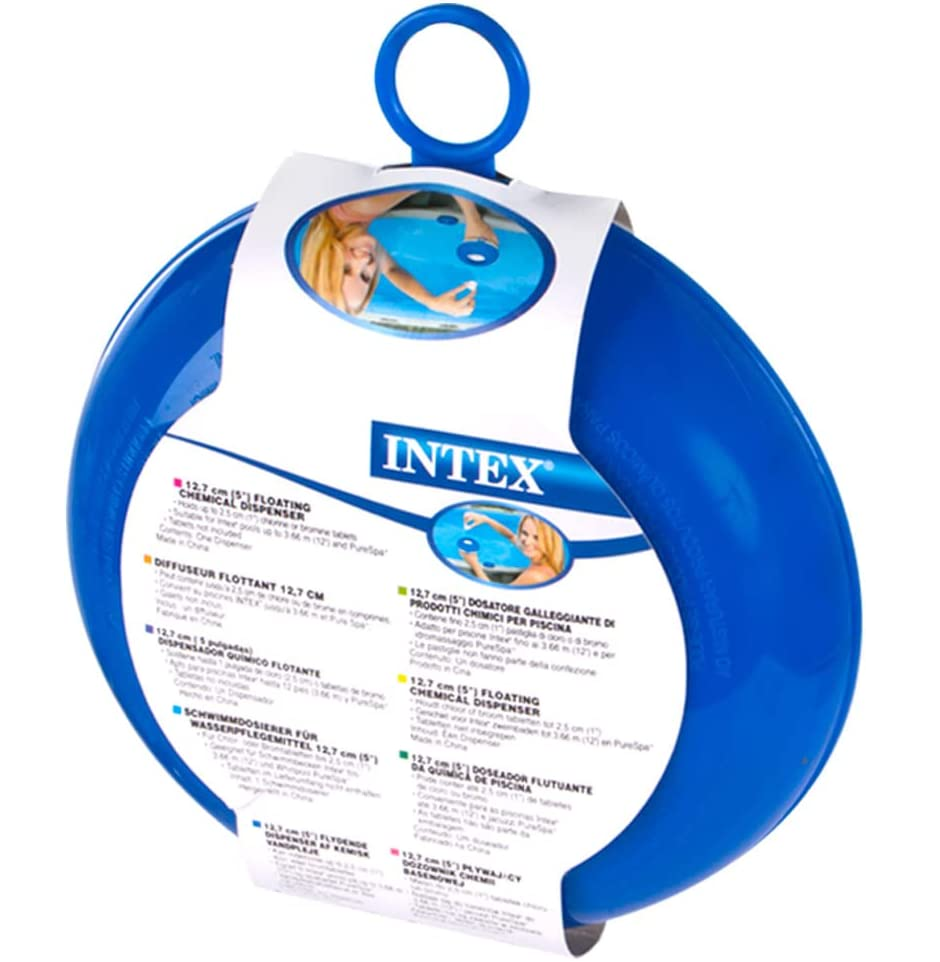 INTEX Floating Chemical Dispenser For Pool and Spa 12.7cm (5") Bromine and Chlorine Tablets