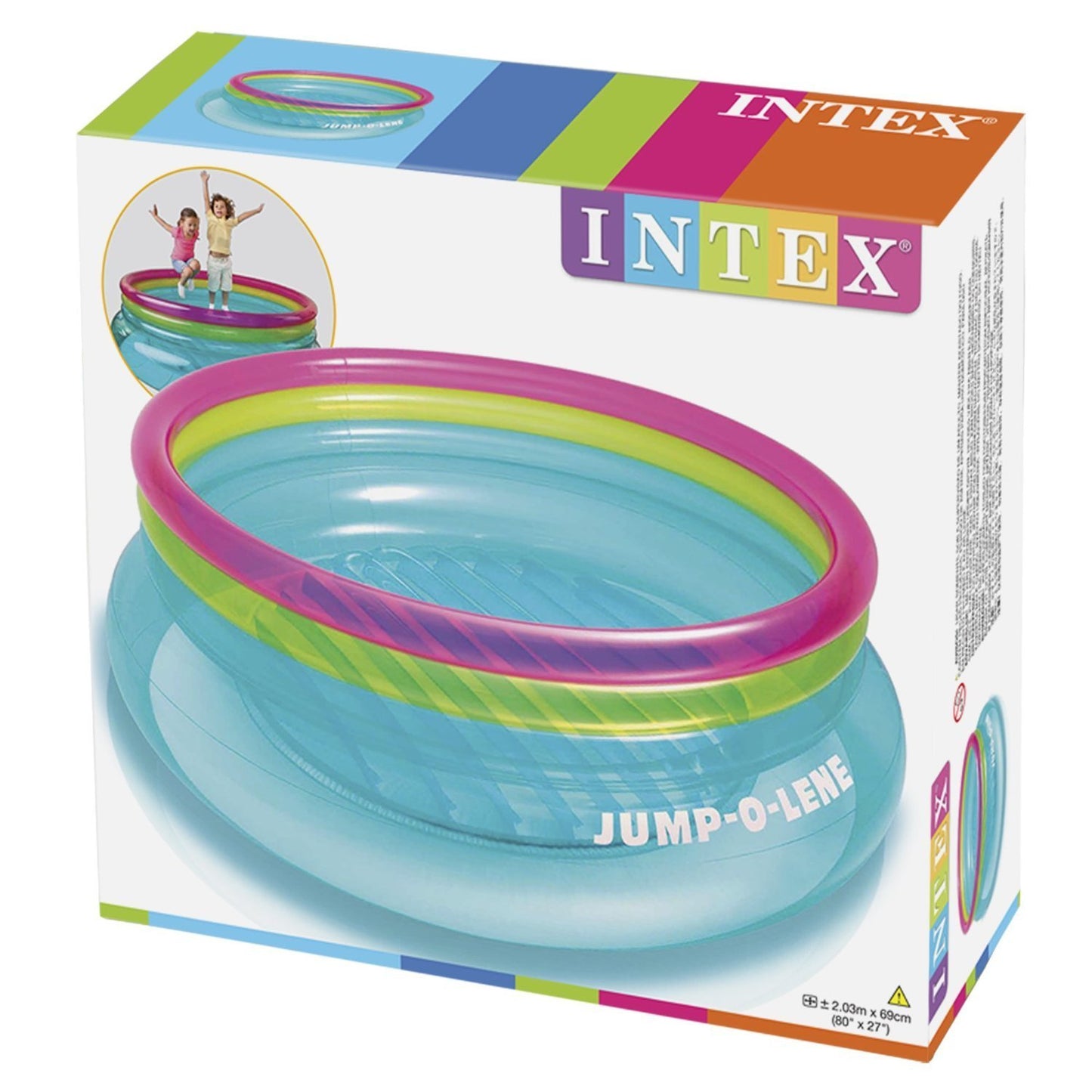 INTEX Inflatable Jump - O - Lene Ring Bouncer For Kids ‎48.4 x 40.2 x 14.6 cm