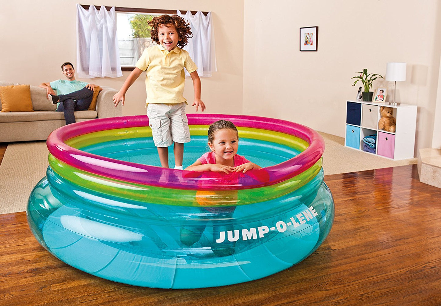 INTEX Inflatable Jump - O - Lene Ring Bouncer For Kids ‎48.4 x 40.2 x 14.6 cm