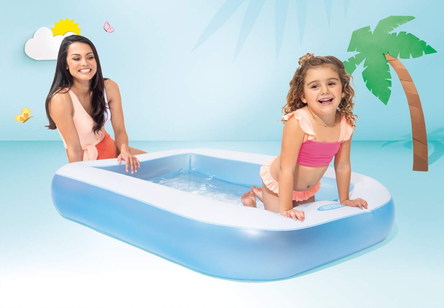 INTEX 65.5" L x 39.5" W x 11" H Rectangular Baby Pool