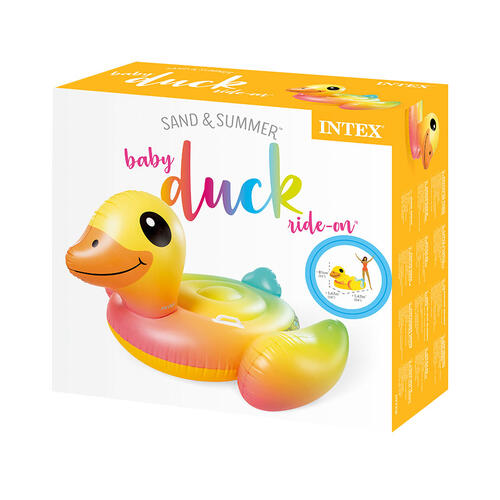 Baby Duck Ride-On Inflatable Pool Float (58" x 58" x 32")