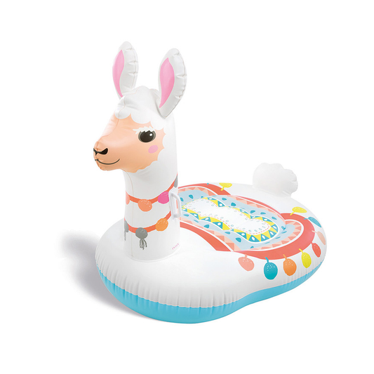 Cute Llama Ride-On Inflatable Pool Float (53in L x 37in X 44in H )