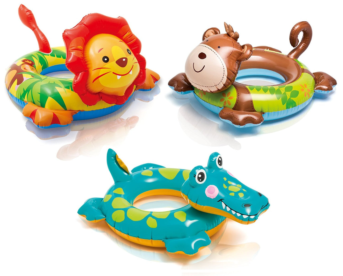 INTEX Kids Swim Tube Big Animal Monkey ( 26" x 22" ) Lion ( 28" x 26" ) Alligator ( 28" x 22" )