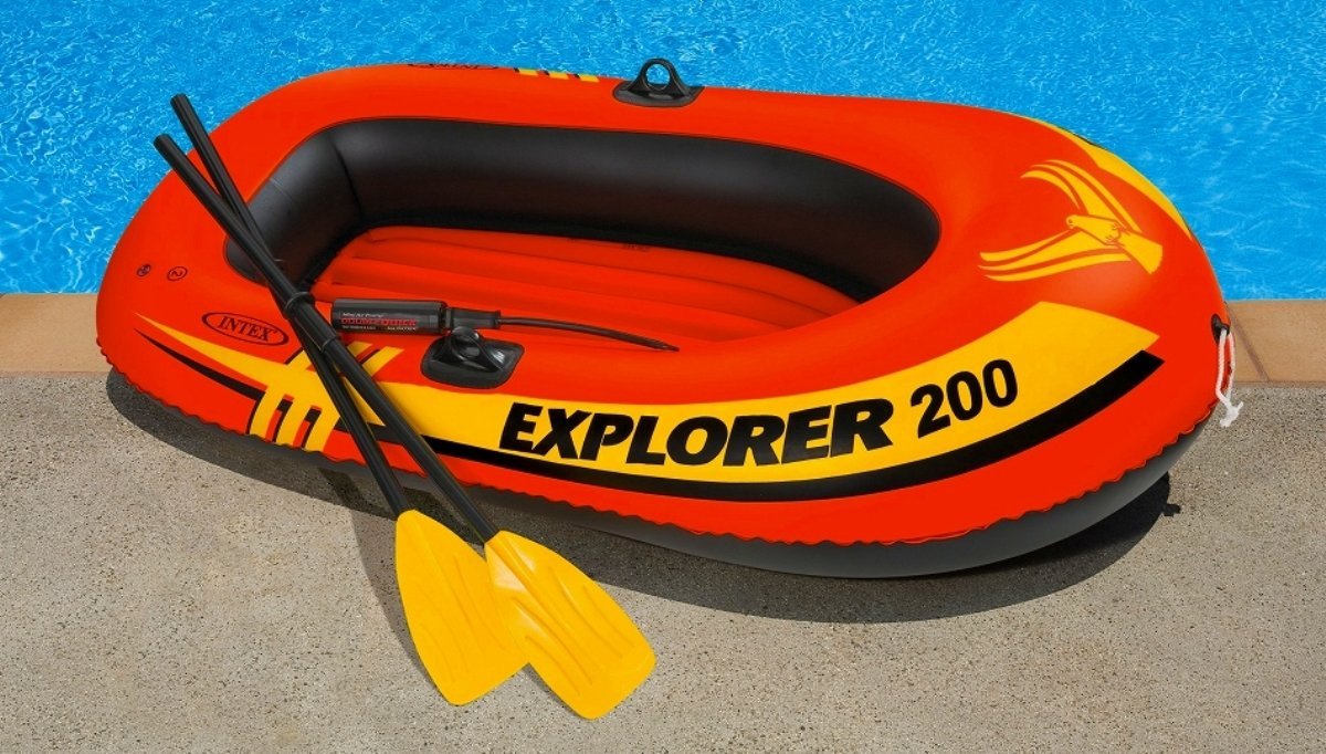 INTEX Boat Explorer 200 For 2 Person 95 KG (58" X 33" X 14" )