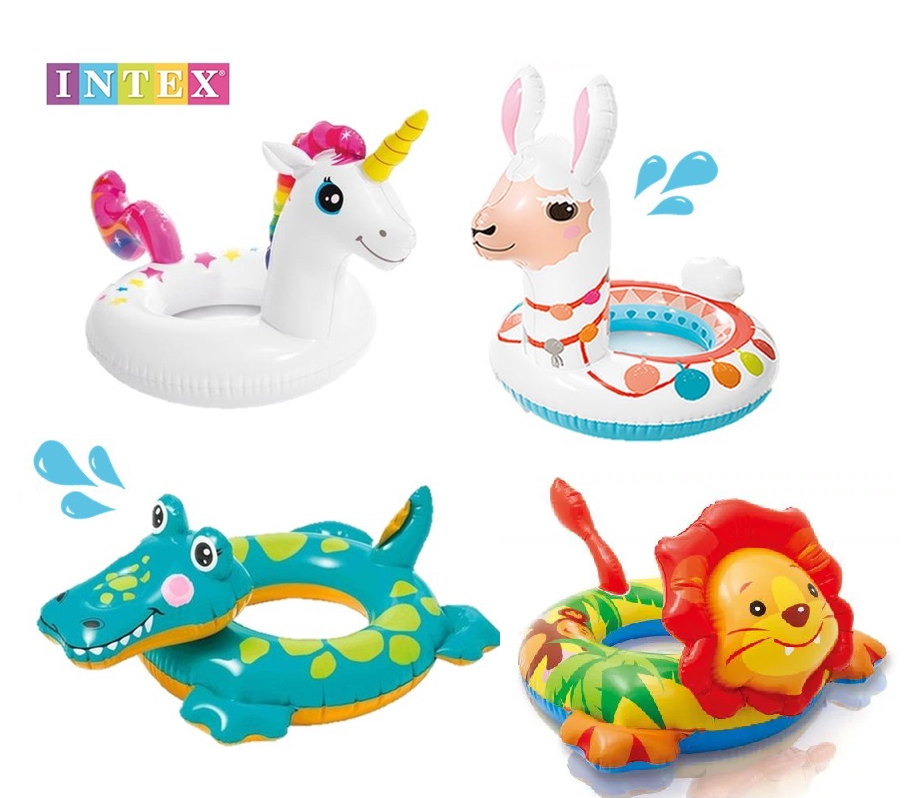 INTEX Kids Swim Tube Big Animal Monkey ( 26" x 22" ) Lion ( 28" x 26" ) Alligator ( 28" x 22" )
