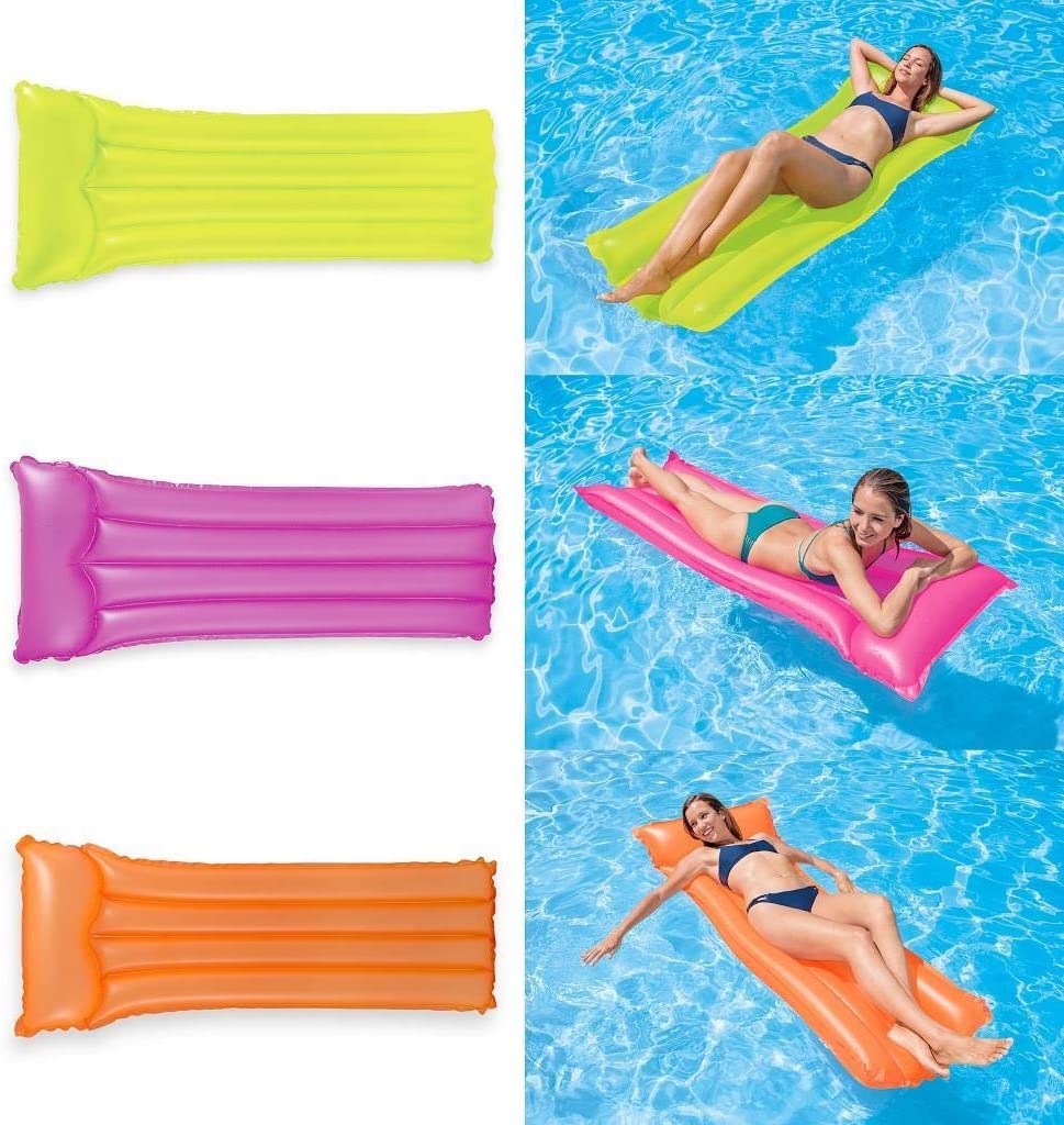 INTEX Inflatable Neon Air Mattress ( ‎72" x 30" x 6" )