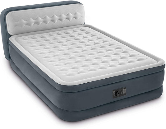 INTEX Airbed Ultra Plush Headboard 60" x 93" x 34" Queen Size Dura Beam Deluxe Series Fiber-Tech Technology
