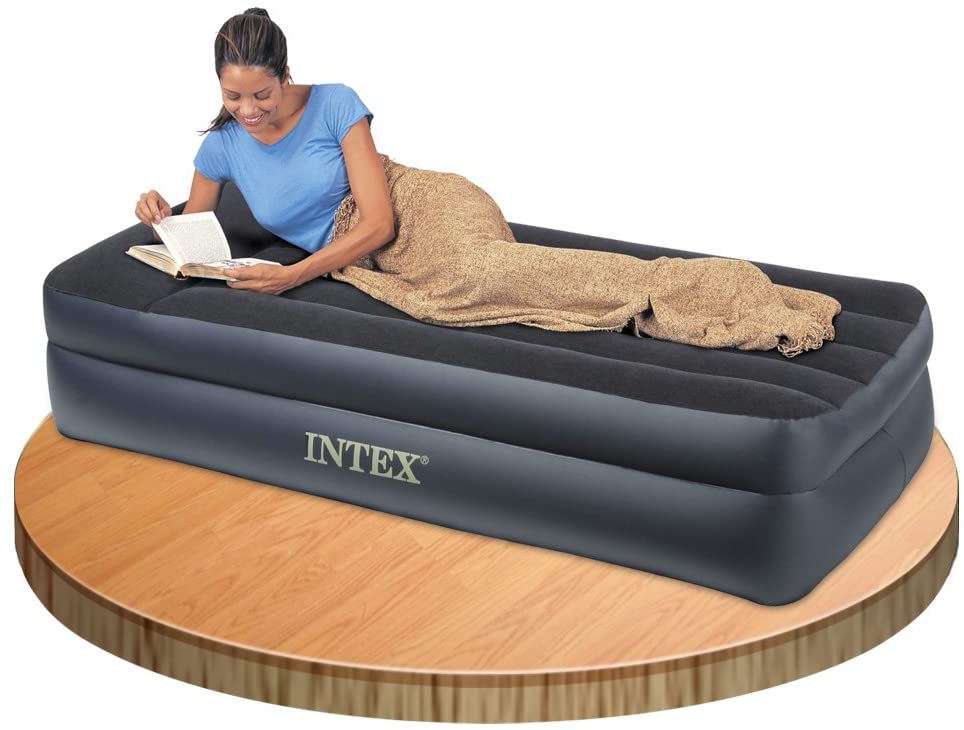 INTEX Pillow Rest Raised Air Bed Twin Size ( 40" X 80" X 18.1/2" ) Built In Electric Pump